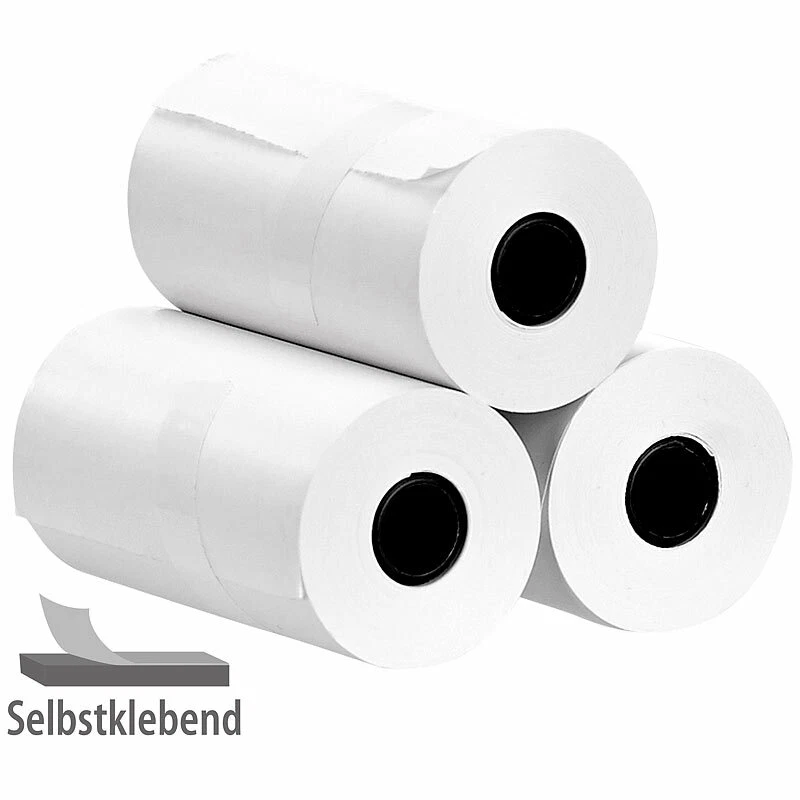 Callstel 3er-Set selbstklebende Etiketten-Rollen, 80 mm Breite, je 3,5 m, weiß