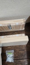 2 Nursery Book Shelves for Wall Set of 2- Rustic Natural Solid Wood