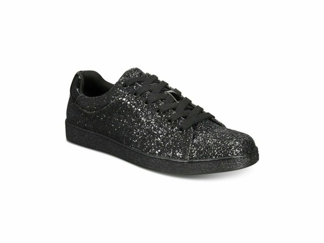 black glitter sneakers
