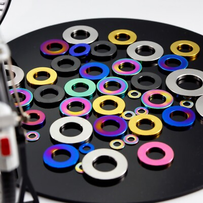 #ad #ad M3 M12 Rison Titanium Flat Washer Sealing Ring Gasket DIN125 Titanium Washer 5pc $5.85