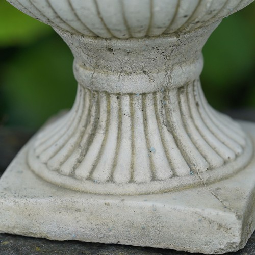 Victorian Stone Urn | Fluted Garden Statue Outdoor Classical Planter Trough Pot - Picture 4 of 6
