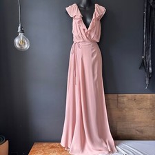 Reformation The Peppermint Wrap Dress Blush Pink Size Large