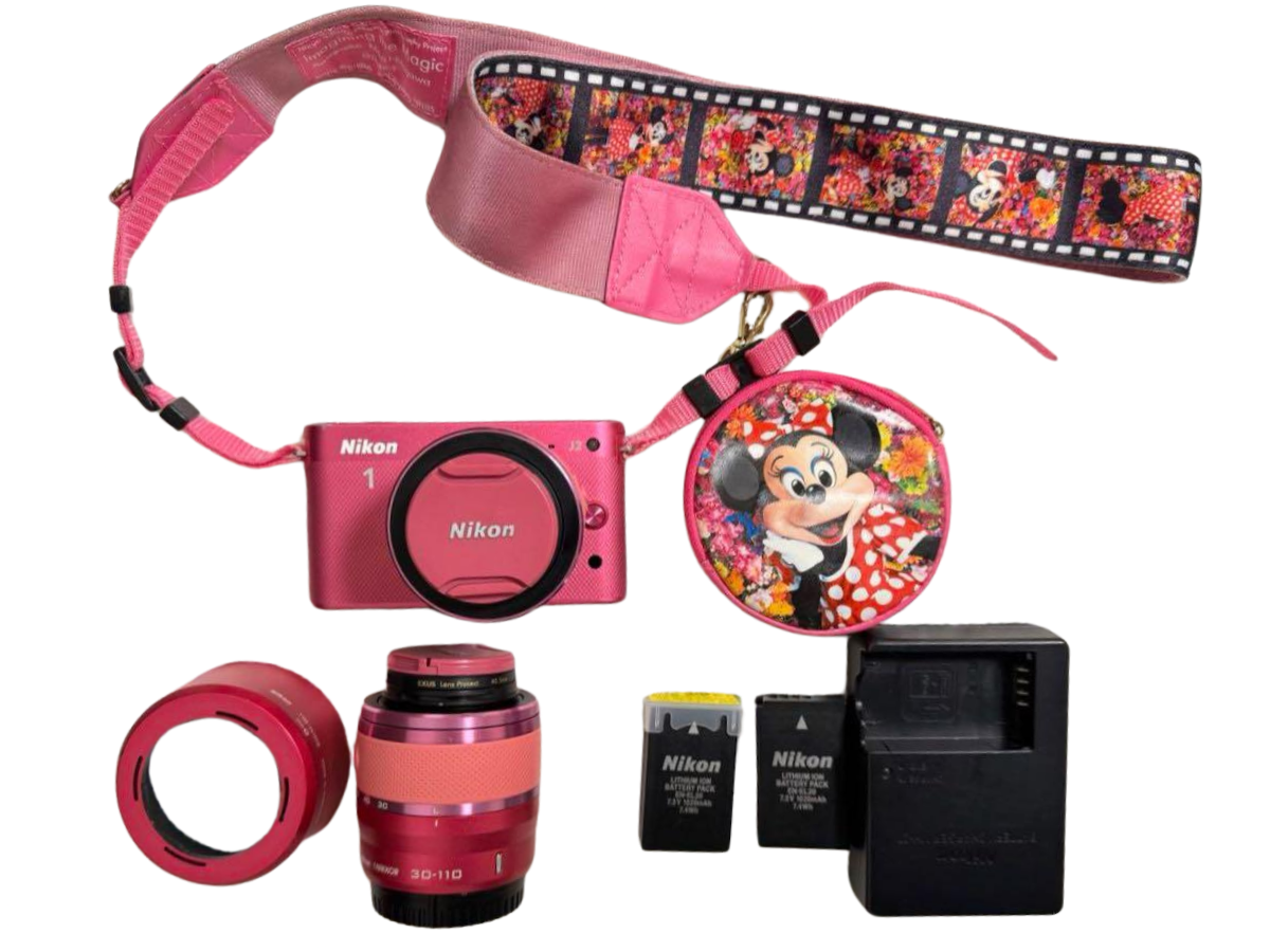 Nikon 1 J2 Pink Mirrorless Digital Camera 10.1MP 30-110mm VR Lens