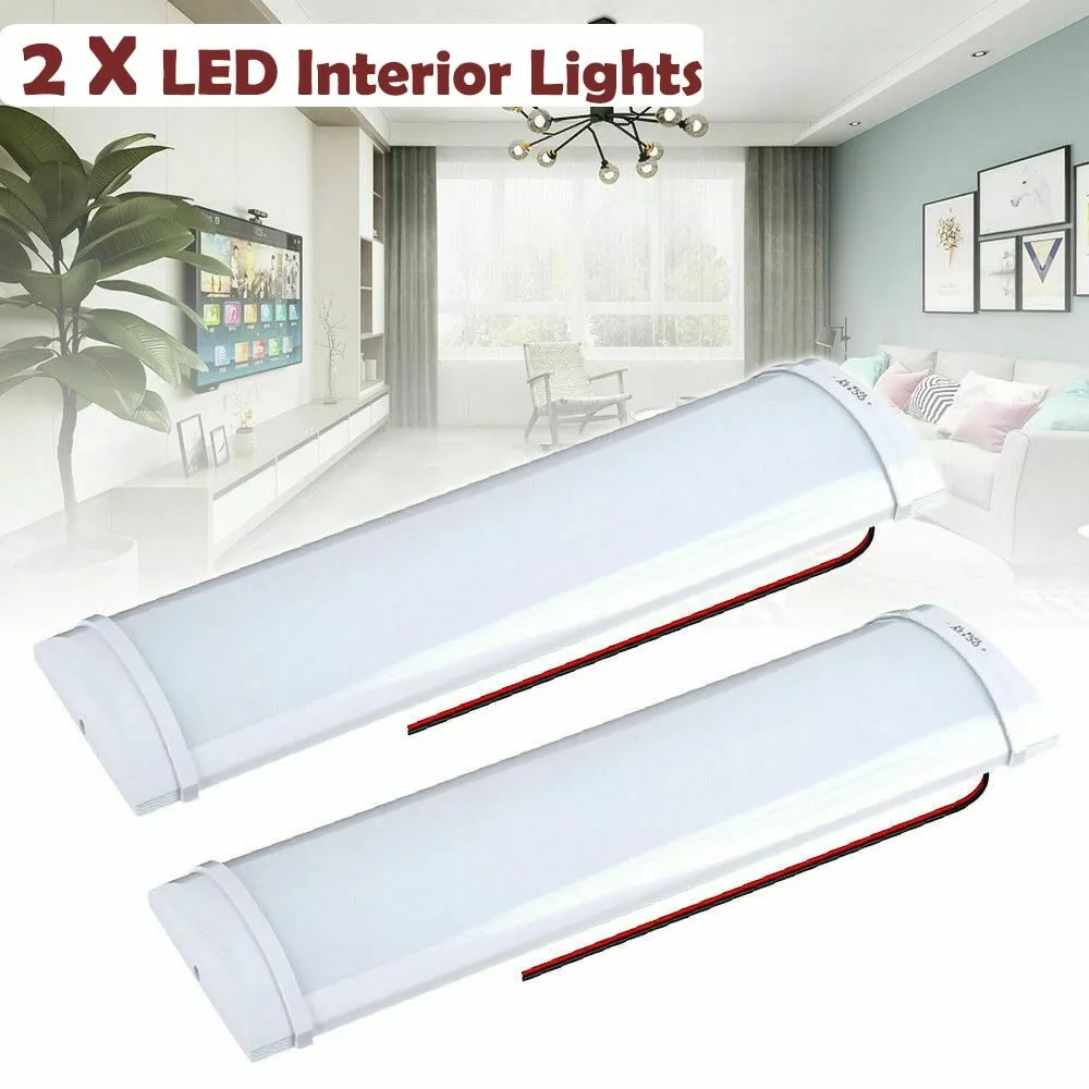 12V 24V 72LED Interior Light Roof Ceiling Lights For RV Camper Trailer Caravan