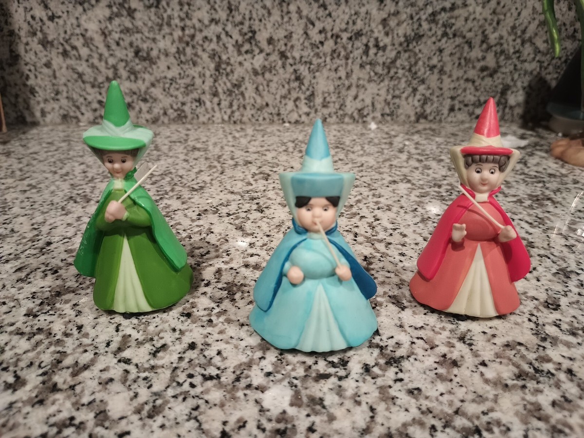 Disney Sleeping Beauty 3 Fairy Godmothers, Fauna Flora
