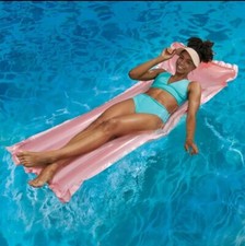 NEW Pink Pool Float Adult Inflatable Bluescape Transparent Air Mat, Unisex Beach