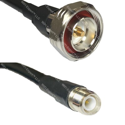 LMR400 DIN 7/16 MALE to RP-TNC FEMALE Coaxial RF Cable USA-Ship Lot
