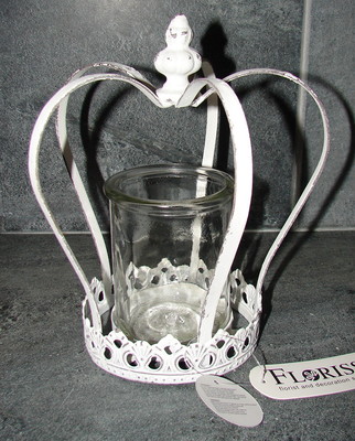 Windlicht Aus Glas & Metall – Shabby Chic Vintage Deko, Zum Hängen Oder Stellen, Ca. 17 Cm Hoch