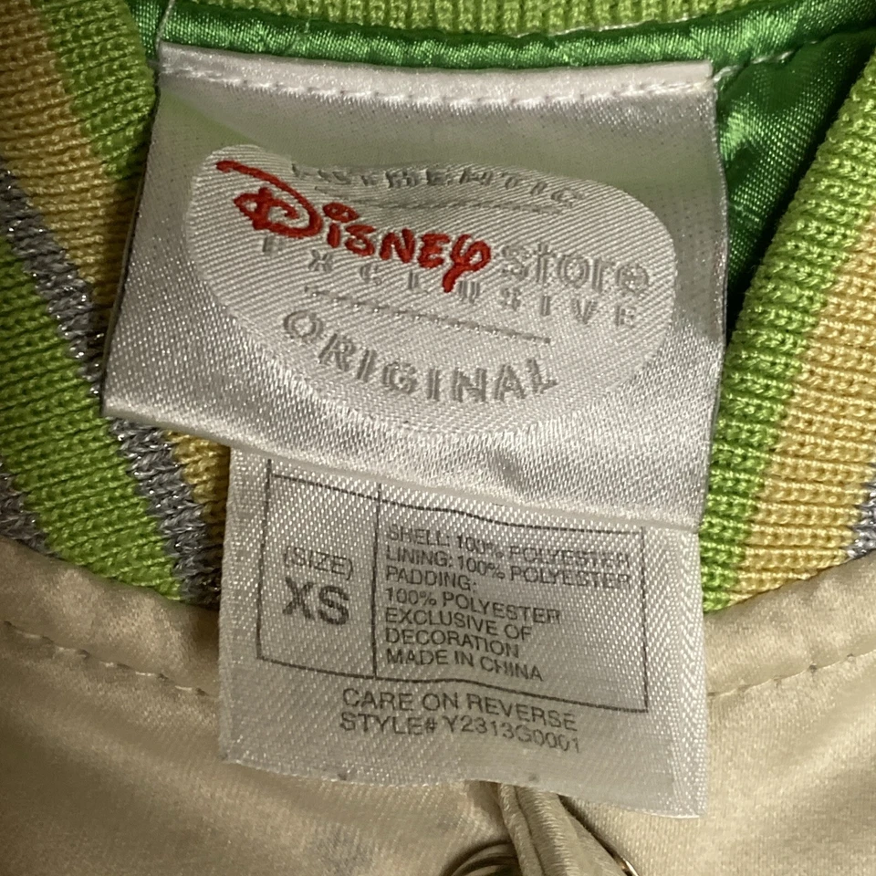 Chaqueta Bomber Satinada Campanilla The Disney Store Talla 4 Bordada Talla XS (4) Foto 3 de 4