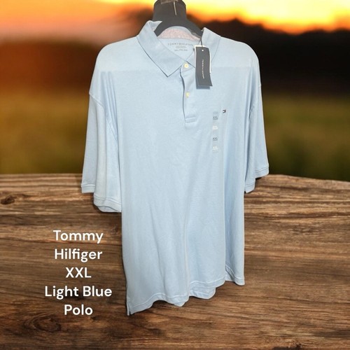 Tommy Hilfiger, XXL, Light Blue, Short sleeve Polo.N16