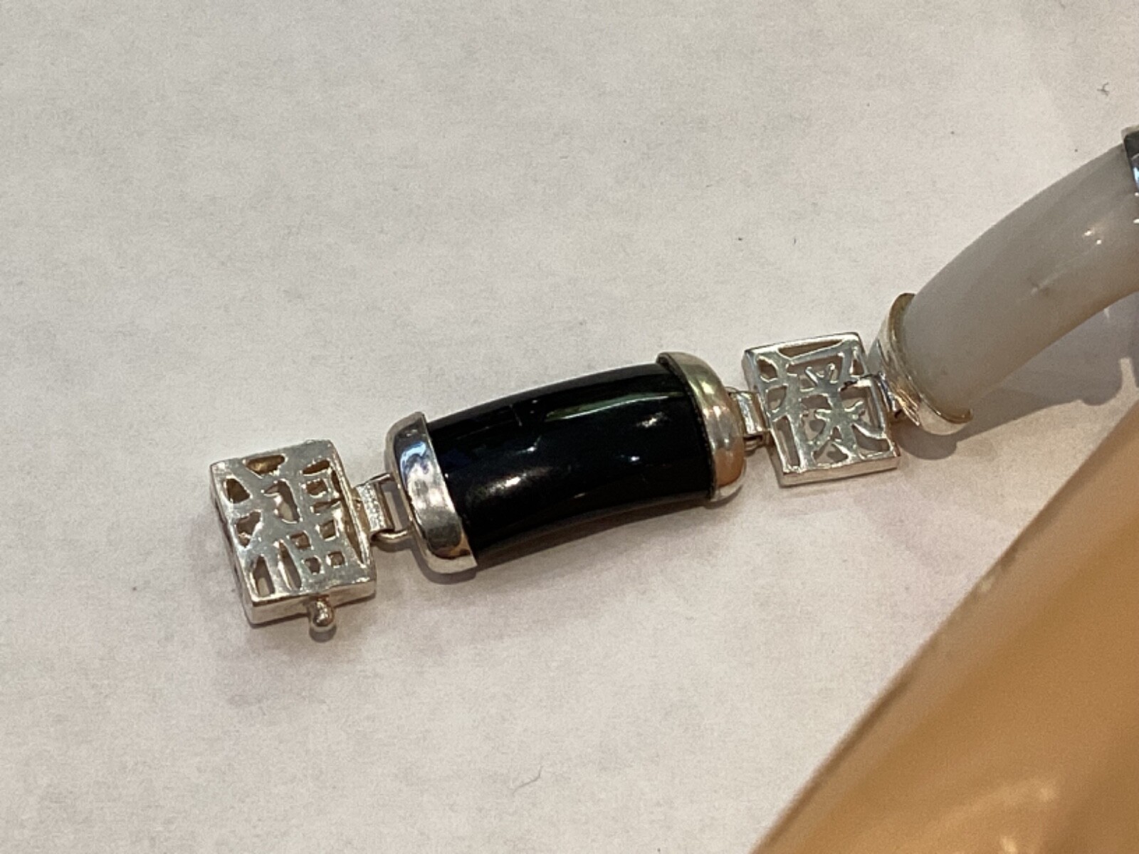 AUTHENTIC SIGNED STERLING SILVER & RECTANGULAR GE… - image 2