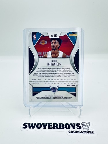 2019-20 Panini Prizm - RED/WHT/BLUE Rookie #297 Jalen McDaniels (RC) - Picture 2 of 2