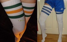 Extra Long Thigh High Socks Over The Knee OTK White Blue Green Yellow Womens Men