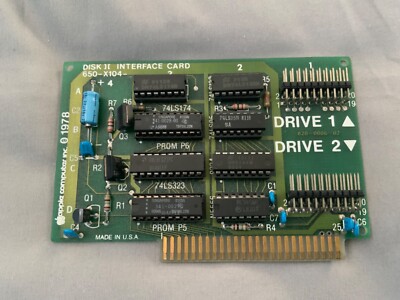 Vintage 1978 Apple Computers Disk II Interface Card Ref.904