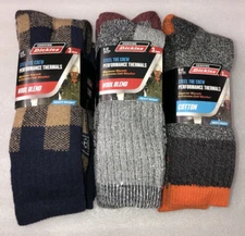 9 Pairs of Genuine Dickies Steel Toe Crew Performance Thermal Socks 3 packs NEW