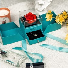 Real Preserved Rose Jewelry Gift Box Valentine  s Day