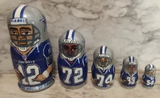 Dallas COWBOYS Hall of Fame Russian Nesting Doll NFL Staubach Jones Lily Dorsett