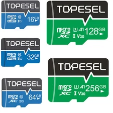 Topesel Ultra Micro SD Card C10 16GB 32GB 64GB 128GB 256GB Wholesale 1/2/5/10pcs