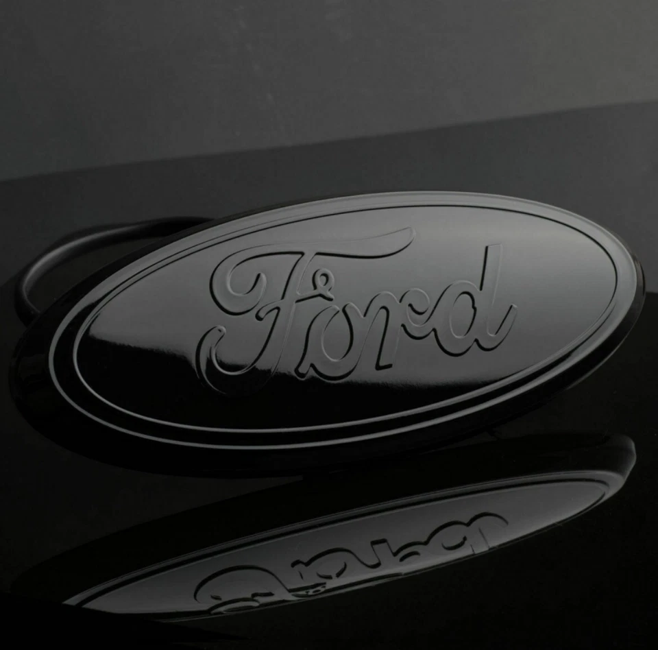 Black Ford Emblem 7 inch: Full Black Badge Logo for Grill 12-14 Focus S SE Titan - Image 2 of 4