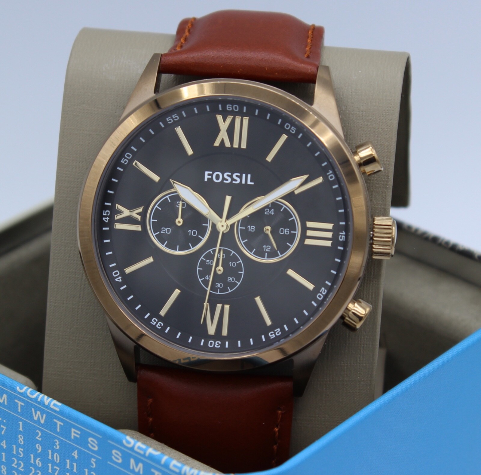 Fossil Flynn Chronograph Brown Leather Watch Fossil Flynn