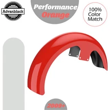 PERFORMANCE ORANGE Fits 09+ Harley 21" Reveal Wrapper Hugger Front Fender