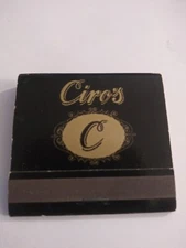 Vintage Matchbook  Cover From Ciro's Top Of The Mall Monaca Pennsylvania. 