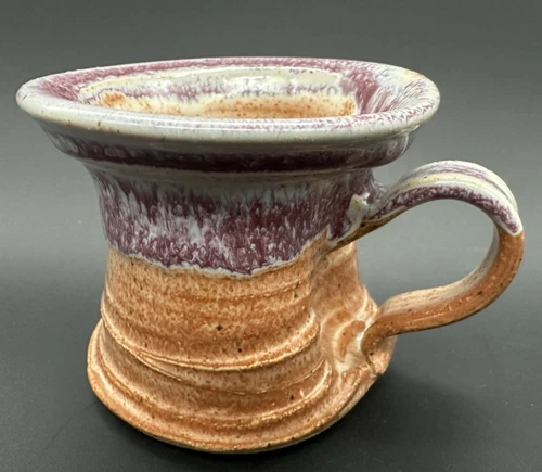 Stoneware Hand Thrown Studio Glazed Art Pottery Coffee Tea Mug Glazed Signed 4"