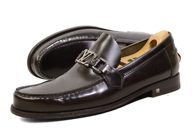 FREE TARIFF) Louis Vuitton MAJOR Brown Horsebit loafers shoes UK8