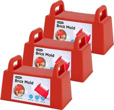 Superio 3 Pack Snow Brick Maker Sand and Snow Toys Igloo Snow Block Shaper - Red