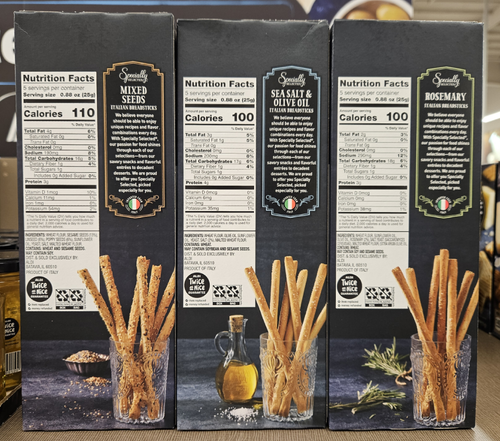Specially Selected Italian 3 Flavors Breadsticks 4.41oz 125g (3 Boxes) - Picture 2 of 2