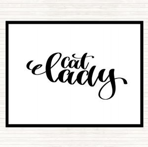 Détails Sur Blanc Chat Noir Lady Citation Mouse Mat Pad Afficher Le Titre Dorigine