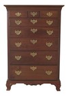 F48537EC: Restored Antique Chippendale Walnut High Chest Of Drawers