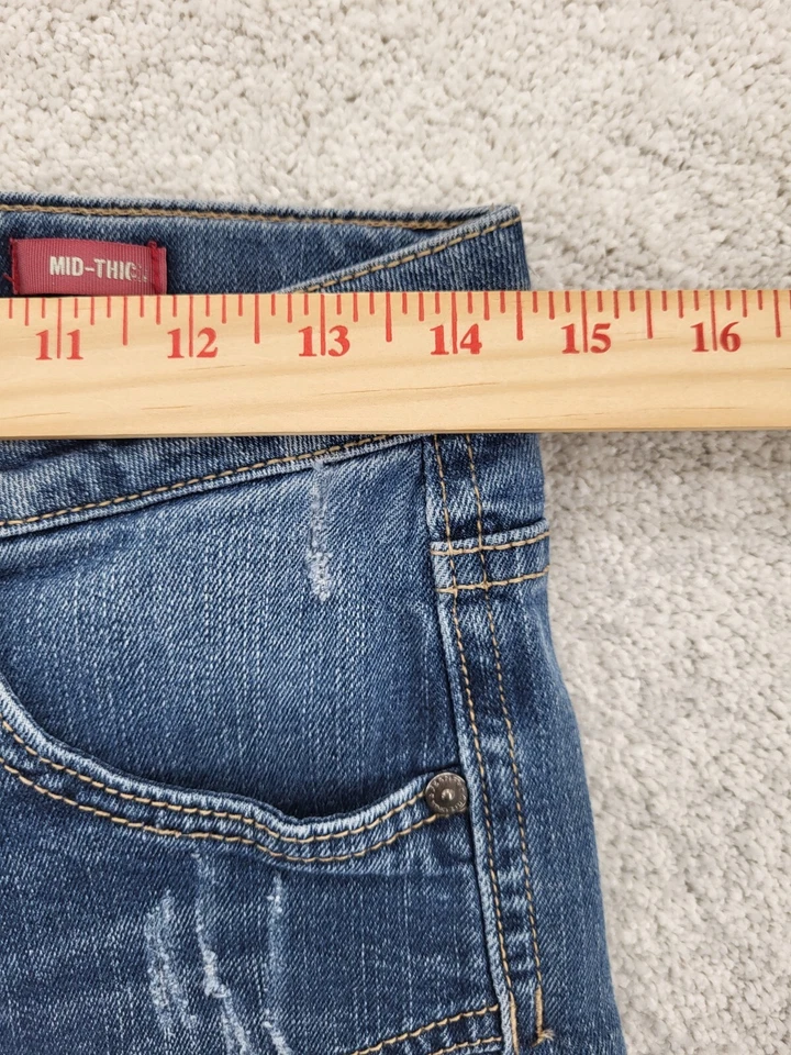 Denim Shorts Arizona Jean Co Womens Blue Stitched Pockets Plus 14.5 - Image 3 of 4