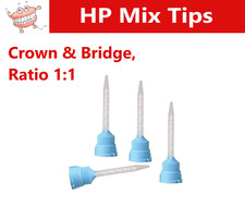 Dental Crown  Bridge Material HP Mixing Tips, Blue/White for 1:1 Ratio