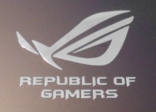 Asus Republic of Gamers Silver Chrome See Through Sticker 30 x 30mm ROG