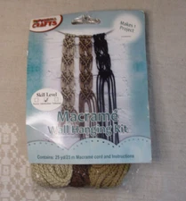 Pepperell Crafts, Macrame Wall Hanging Kit, intermediate skill level, ages 13+