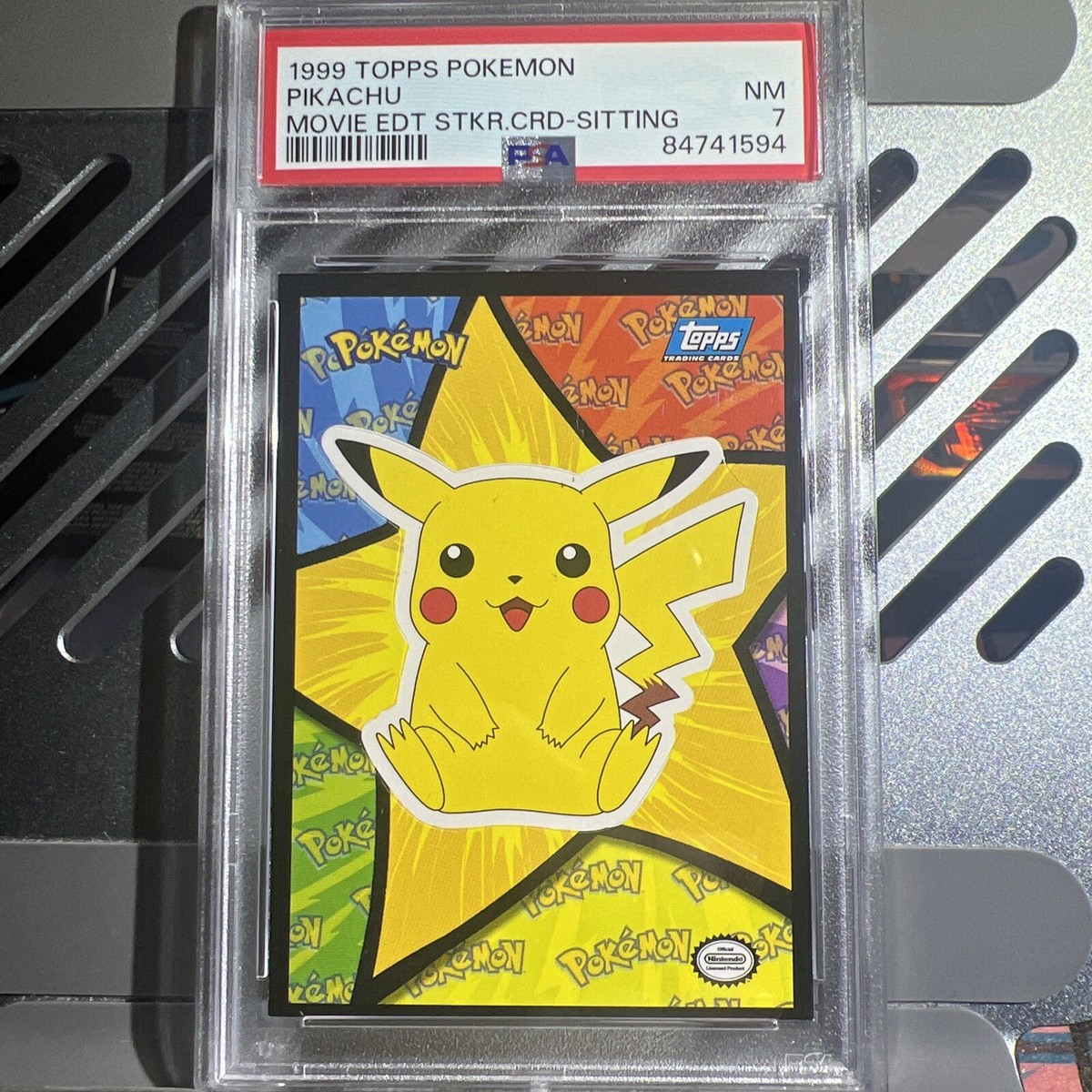 1999 POKEMON TOPPS Movie Edition EDT Sticker Cards - PIKACHU STANDING PSA 7  NM! | eBay
