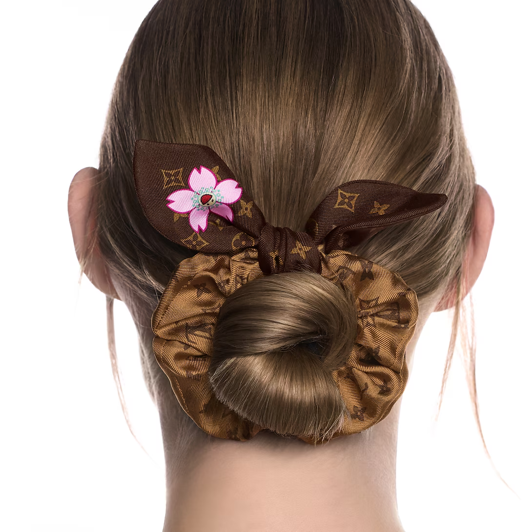 Louis Vuitton × Takashi Murakami 2 Set Scrunchie Cherry Blossom