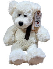 Baby Ganz NWT Lovey Security Plush Teddy Bear Cream Black Stuffed Animal Jeremy