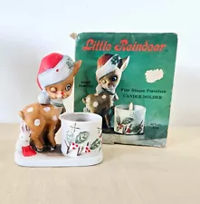 Jasco Little Reindeer Figure Votive Candle Holder 1978 Jasco Christmas Holiday