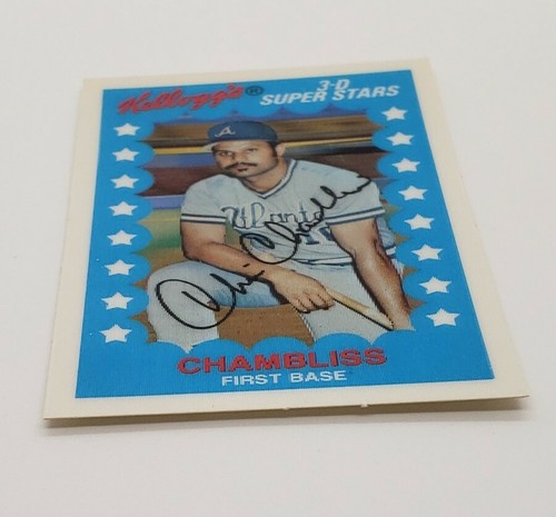 Chris Chambliss 1982 Kellogs 3D Superstars Vintage Atlanta Braves Star #52 - Picture 9 of 12