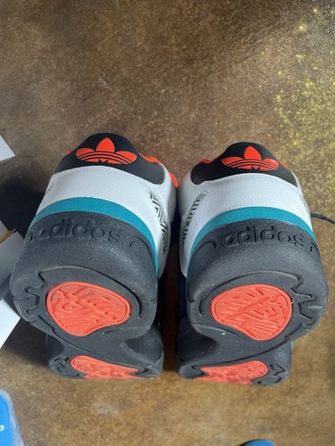 Dikembe Mutombo Adidas Hi Top Men’s 10 Basketball *No Straps* Orange Teal Black - Picture 14 of 16