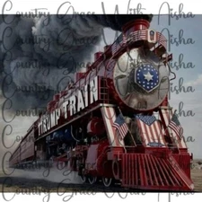 20oz Skinny Tumbler Sublimation Transfer Trump Train Ready To Press