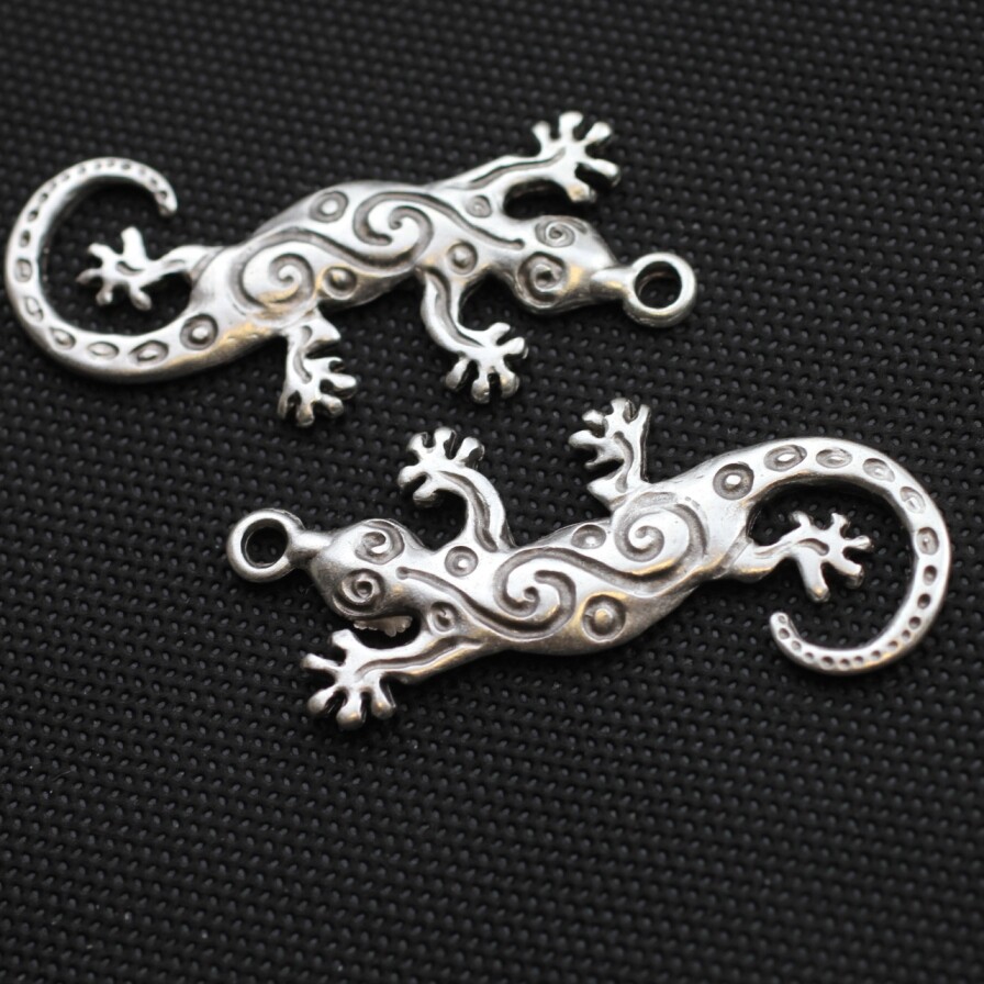 Gecko Glücksbringer Anhänger Aus Sterlingsilber - Lichtbringer & Wan