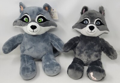 Lot of 2 - Build-A-Bear - Rachel & Oliver Raccoons Great Wolf Lodge Plush BAB 