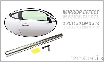 50cm x3m Car Auto Van Chrome Silver Window Tint Film OneWay Mirror Tinting Foil
