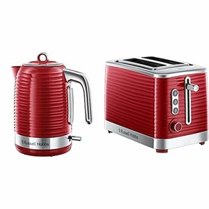 Kitchen Set Of 2 Red Russell Hobbs Kettle And 2 Slice Toaster Home