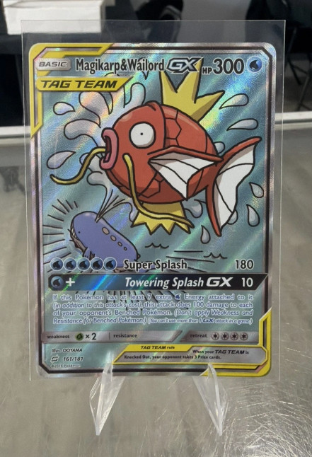 Magikarp & Wailord GX 161/181 Team Up Alt Art Tag Team Pokemon Card NM