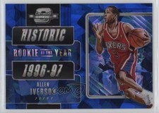 2018-19 Panini Contenders Optic Blue Cracked Ice Prizm Allen Iverson #9 HOF 6m7