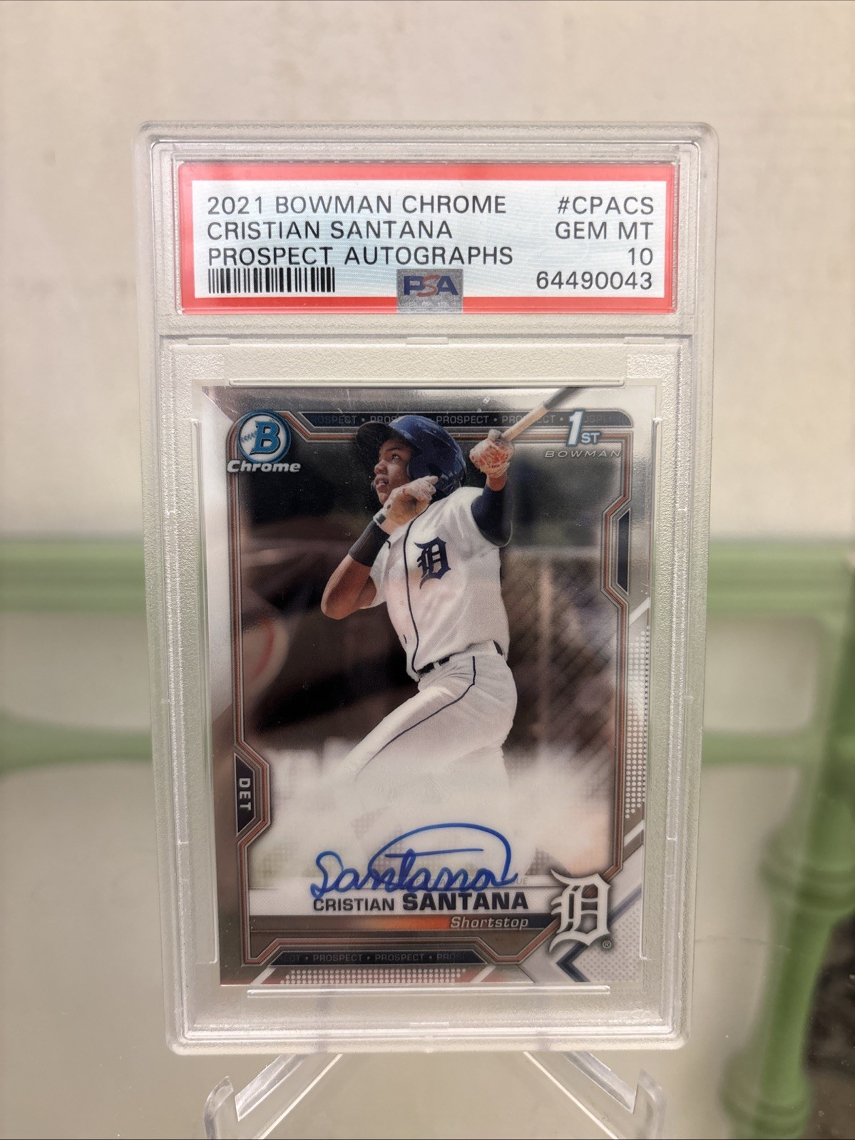 2021 Cristian Santana PSA 10 Bowman Chrome Auto Autograph Rookie Rc *NICE*